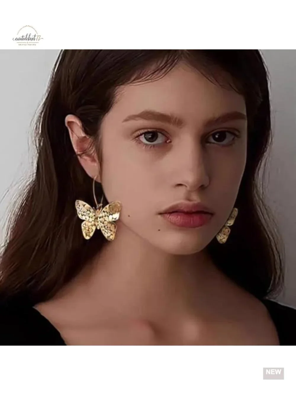 Large Gold Drop Earrings, Long Dangle Bohemian Geometric Fish Hook Earrings